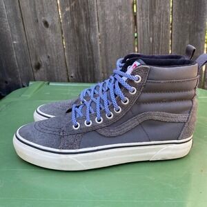 Vans High UltraCush Top Skate Shoes‎ Padded Collar Gray Blue Mens 6 Women's 7.5